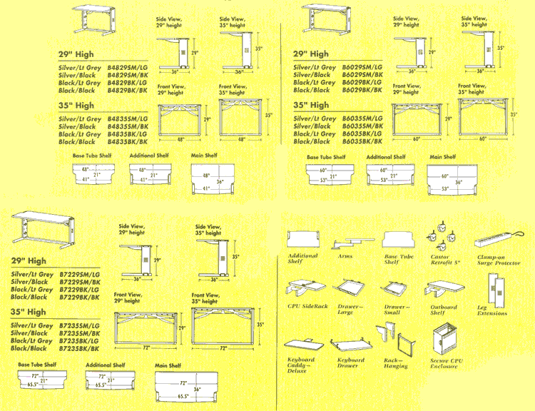 Ahthro Technology Furniture AnthroBench Dimensions